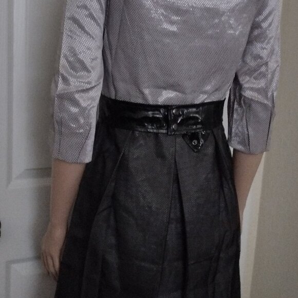 Rachael G. Black and Gray Dress, Size L - Picture 12 of 13